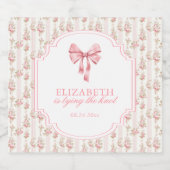 Ze bindt het Vrijgezellenfeest van de Knoopkokette Sparkling Wijnetiket (Enkel label)