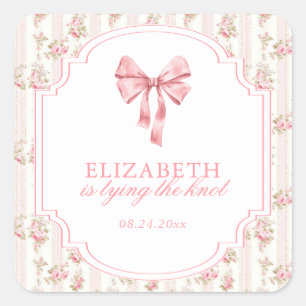 Ze bindt het Vrijgezellenfeest van de Knoopkokette Vierkante Sticker