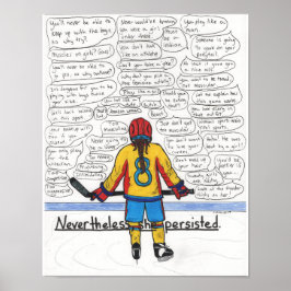 Ze bleef 11x14 (Athlete) hangen Poster