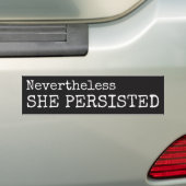 Ze bleef bumpersticker (Op auto)
