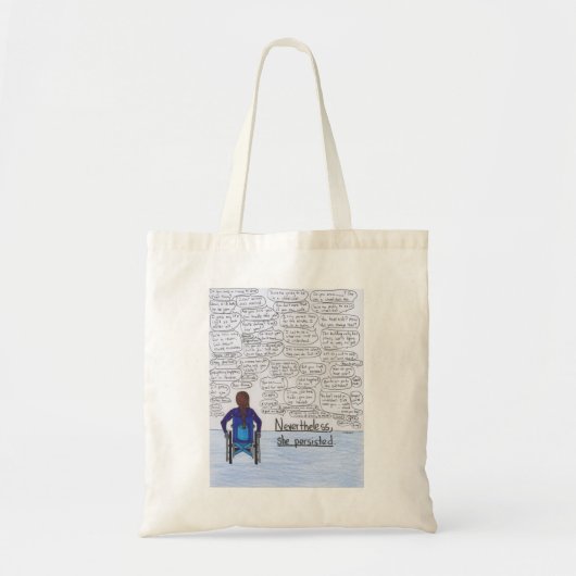 Ze bleef hangen (rolstoel) tote bag (Voorkant)