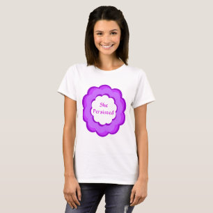 Ze bleef Paars en roze vuil tegen Shirt