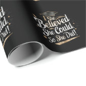 Ze dacht dat ze het kon, dus ze deed Afstuderen Cadeaupapier (Rol Hoek)