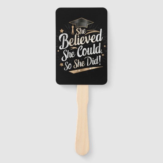 Ze dacht dat ze het kon, dus ze deed Afstuderen Handwaaier (Voorkant)