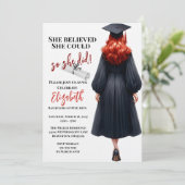 Ze dacht dat ze het kon, dus ze deed Afstuderen Kaart (Staand voorkant)