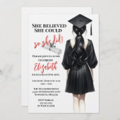 Ze dacht dat ze het kon, dus ze deed Afstuderen Kaart (Voorkant / Achterkant)