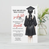 Ze dacht dat ze het kon, dus ze deed Afstuderen Kaart (Staand voorkant)