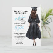 Ze dacht dat ze het kon, dus ze deed Afstuderen Kaart (Staand voorkant)