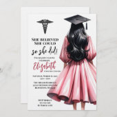 Ze dacht dat ze het kon, dus ze deed Afstuderen Kaart (Voorkant / Achterkant)