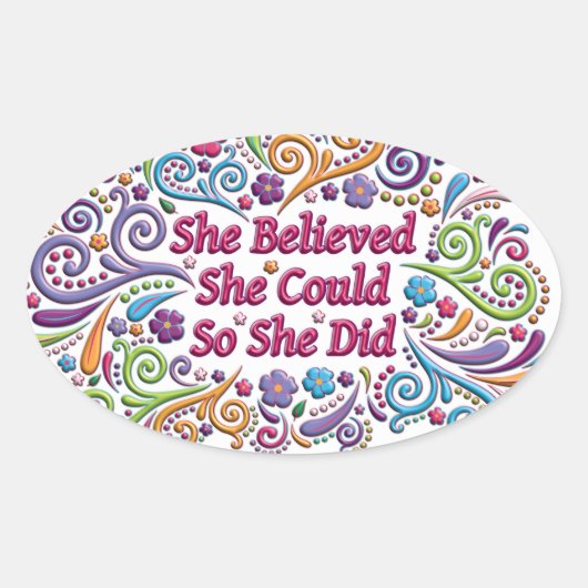 Ze dacht dat ze het kon, dus ze deed Sticker (Voorkant)