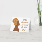 Ze dacht dat zwarte vrouw blanco kaarten (Voorkant)