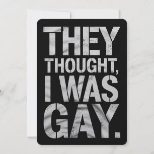 Ze dachten dat ik een homoseksuele LGBTQ Pride All Kaart