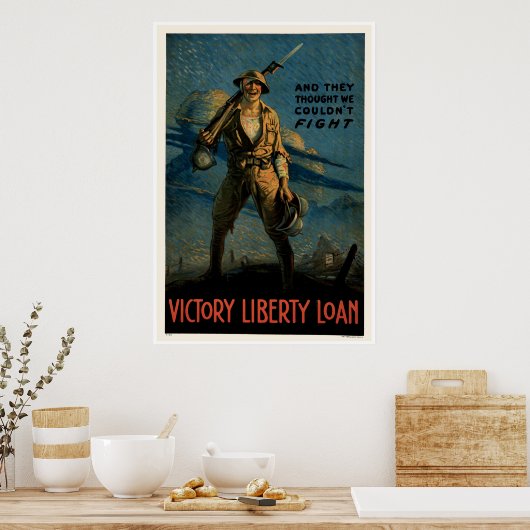 Ze dachten dat we niet konden vechten poster (Keuken)