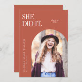 Ze deed de Oranje aankondiging van het Afstuderen  (Voorkant / Achterkant)