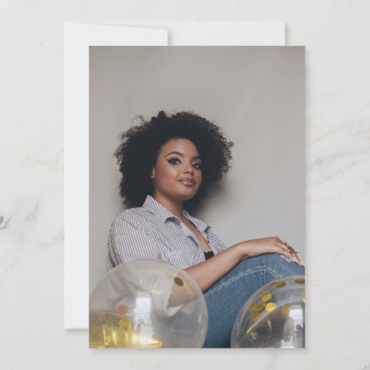 Ze deed het Afstudeerder Pet Tassel Graduation Par Kaart (Achterkant)