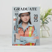 Ze deed het afstudeerfoto technisch tijdschrift  kaart (Staand voorkant)