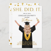 Ze deed het Afstuderen Kaart (Voorkant / Achterkant)