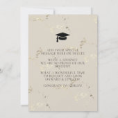 Ze deed het Foto Afstuderen kondiging Aankondiging (Achterkant)