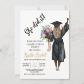 Ze deed het Graduation Party Kaart (Voorkant)