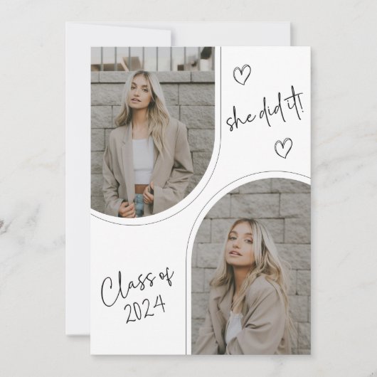 Ze deed het op uitnodiging, senior Afstuderen Kaart (Voorkant)