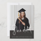 Ze deed het typografie foto afstuderen kaart (Voorkant)