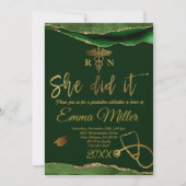 Ze deed het - Verpleegschool Groen & Goud Afstuder Kaart (Voorkant)