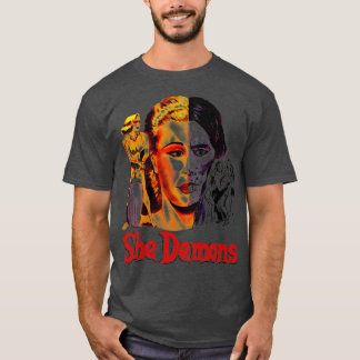 Ze demonen jaren 50 cult horror film t-shirt