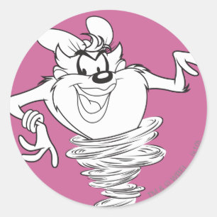 Ze-Devil Black en White Ronde Sticker