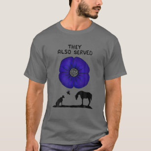 Ze dienden ook Paars papavery Dierenvriend T-shirt