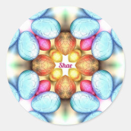 ZE EENVOUDIGER ~WOW! eitjes voor paasschenken ~ Ronde Sticker