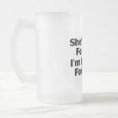 Ze eet voor twee matglas bierpul (Links)