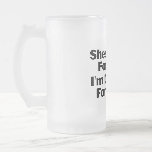 Ze eet voor twee matglas bierpul (Links)