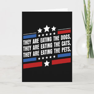 Ze Eten De Honden De Katten De Huisdieren Grappig Kaart