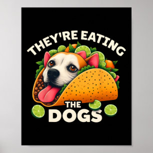 Ze Eten De Honden De Katten De Huisdieren Grappige Poster