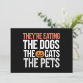 Ze eten de honden, de katten en de huisdieren Hall Kaart (Staand voorkant)