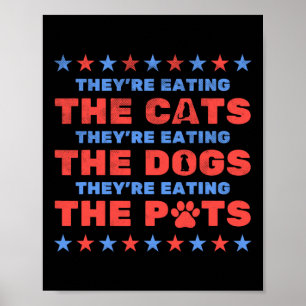 Ze eten de honden en katten verkiezing 2024 poster