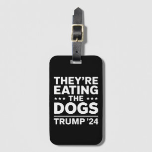 Ze eten de honden Grappig Debat Trump Quote Bagagelabel