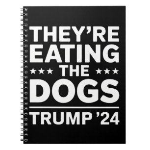 Ze eten de honden Grappig Debat Trump Quote Notitieboek