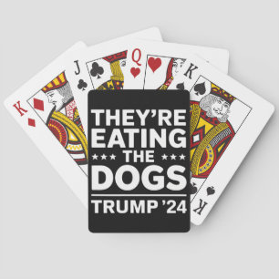 Ze eten de honden Grappig Debat Trump Quote Pokerkaarten