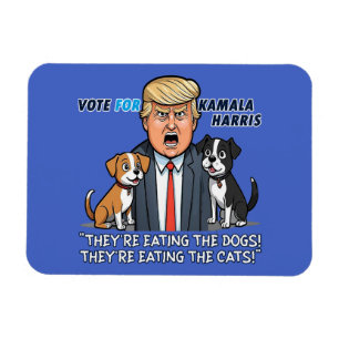 Ze eten de honden Grappig Trump Kamala 2024 Magneet