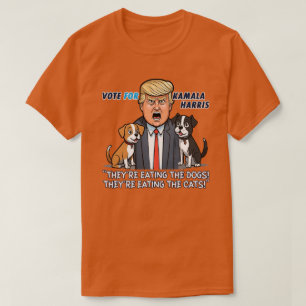 Ze eten de honden Grappig Trump Kamala 2024 T-shirt