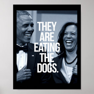 Ze eten de honden om President Kamala te ondersteu Poster