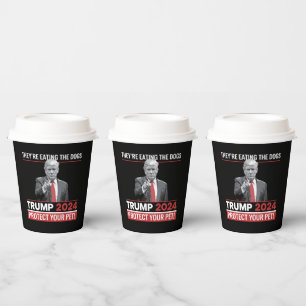 Ze Eten De Honden Trump 2024 Debat Papieren Bekers