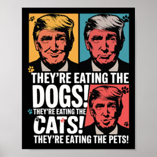 Ze Eten De Honden Trump Vs Kamala 2025 Kiezen Poster