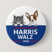 Ze eten de huisdieren - Vote Harris Walz Ronde Button 7,6 Cm (Voorkant)