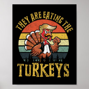 Ze eten de kalkoenen Thanksgiving Turkije TR Poster