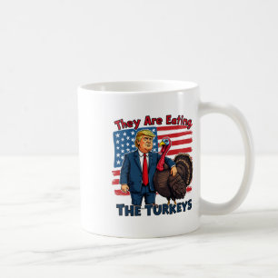 Ze eten de kalkoenen zo grappig als Donald Trump Koffiemok