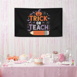 Ze eten honden en katten en huisdieren Halloween Spandoek