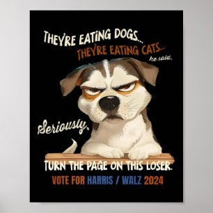Ze eten honden! Ze eten katten! Stem hard Poster