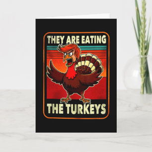 Ze Eten Turkije Grappig Donald Trump Dankzegging Kaart
